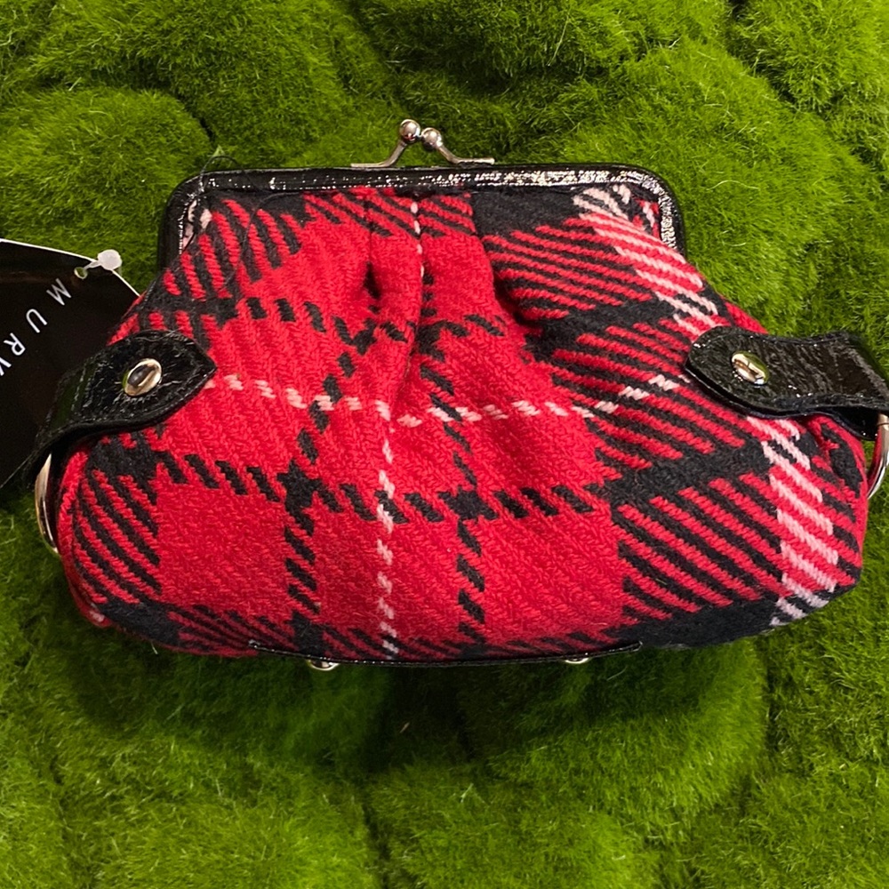 Plaid change purse